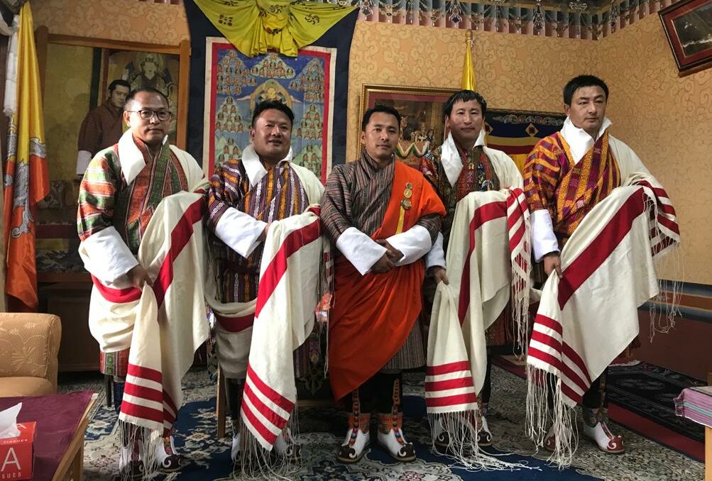 From left: Wangchuk, Ugyen Dorji, Hopn'ble Nangsi Lyonpo, Passang Dorji and Kezang Jamtsho